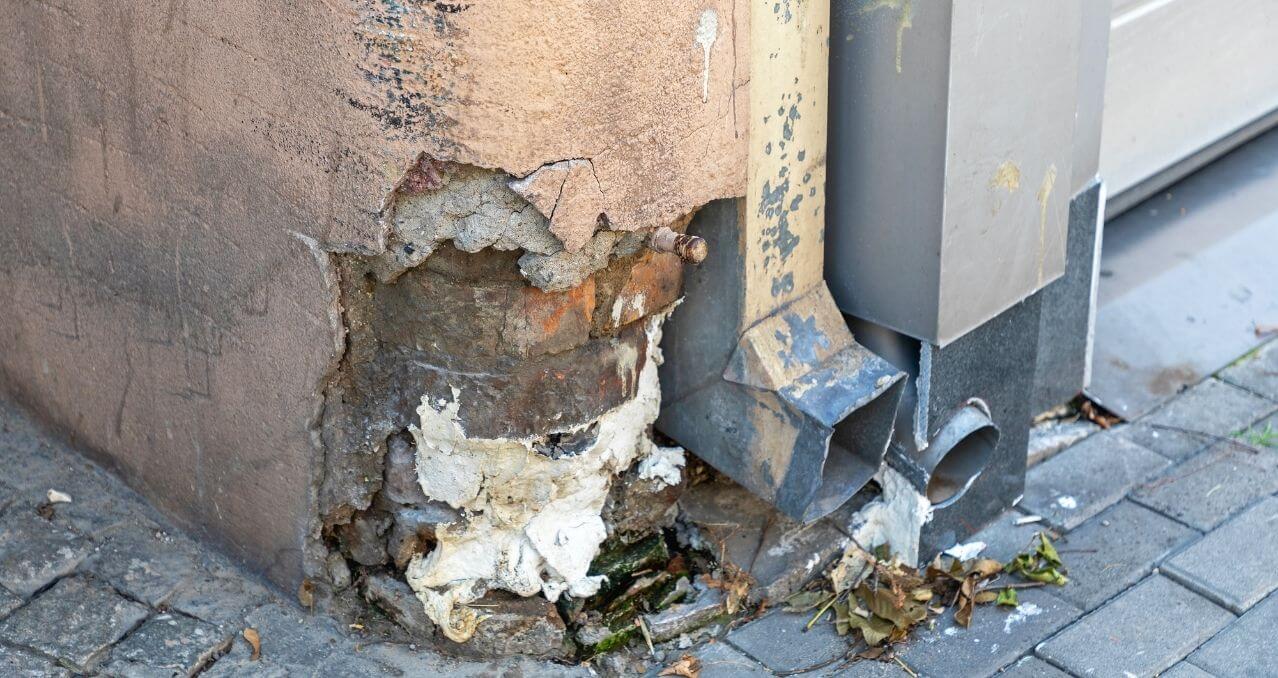 External Walls Cracked Brick and Mortar Repairs